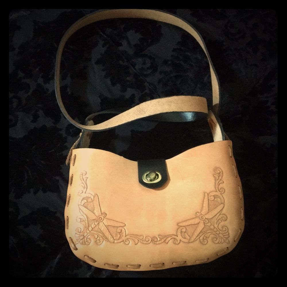 Handmade vintage leather purse